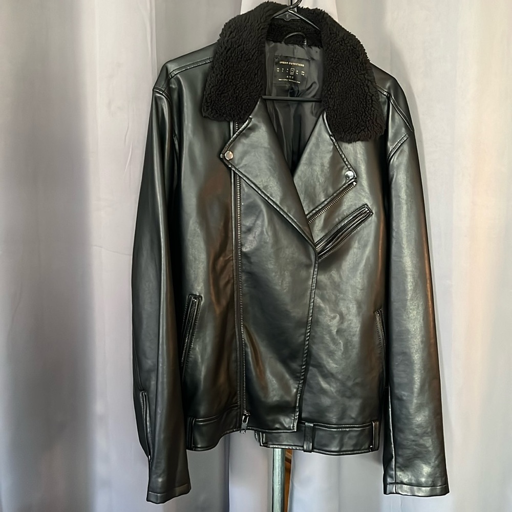 Faux leather Urban Outfitters motorcycle jacket